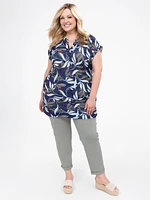 Short-sleeve loose tunic