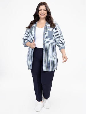 Pantalon habillé droit semi-ajusté à enfiler - Petite