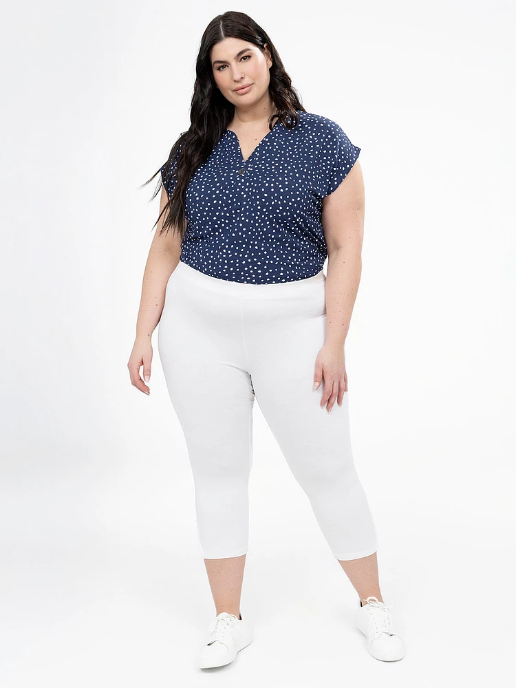 Capri skinny ajusté en tricot à enfiler