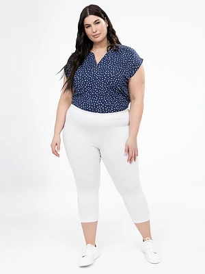 Capri skinny ajusté en tricot à enfiler