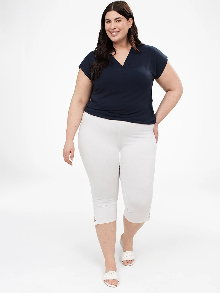 Capri skinny ajusté en tricot à enfiler