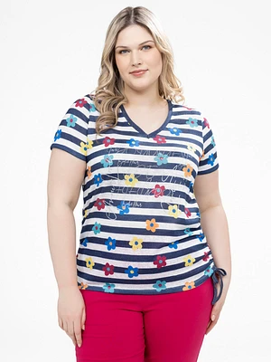T-shirt semi-ajusté à manches courtes