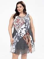 Robe midi évasée en tricot