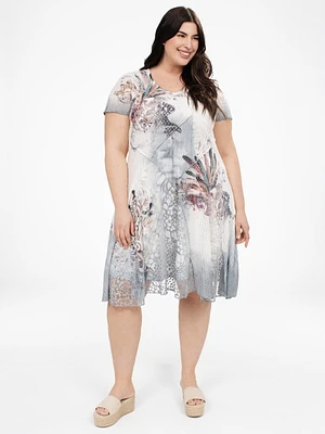 Robe midi évasée en tricot