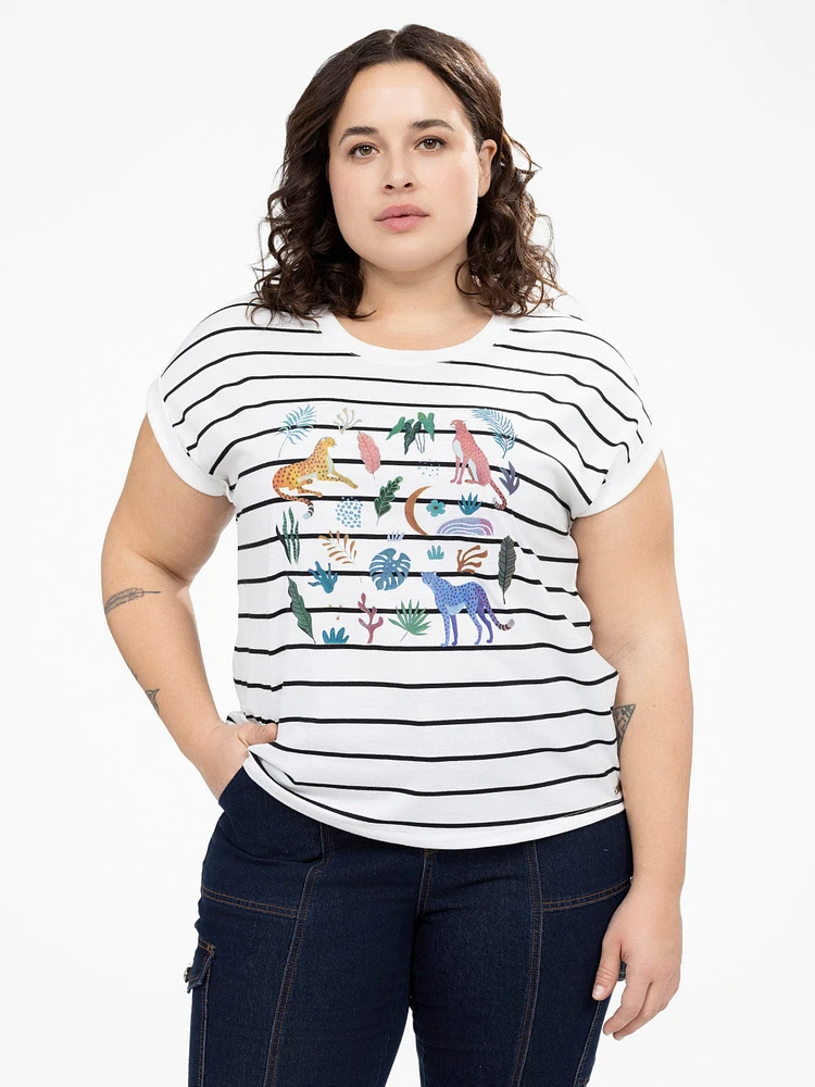 T-shirt ample à manches courtes