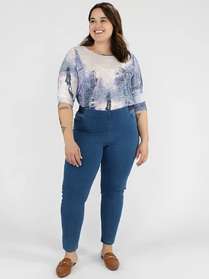 Skinny fitted pull-on jean