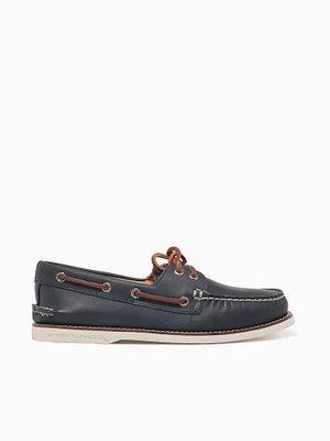 Gold A O 2eye sts15803 navy leather