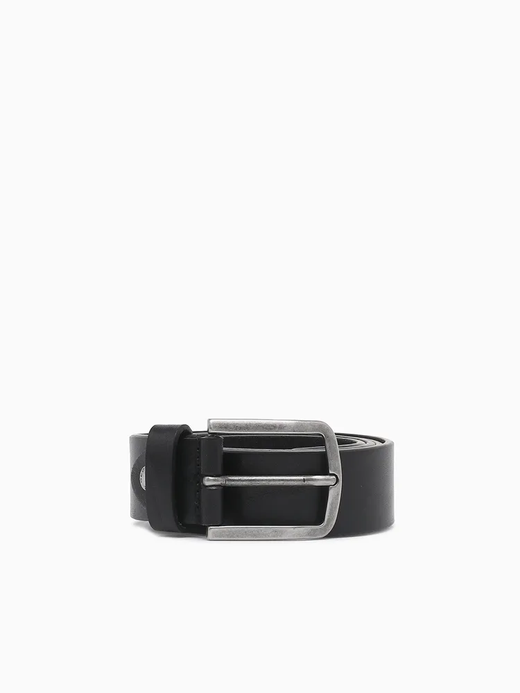 U Belt U35k5f black vegetable leather