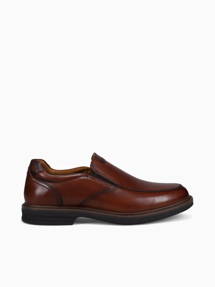 Norwalk Moc Toe Slip On Cognac Brw lea