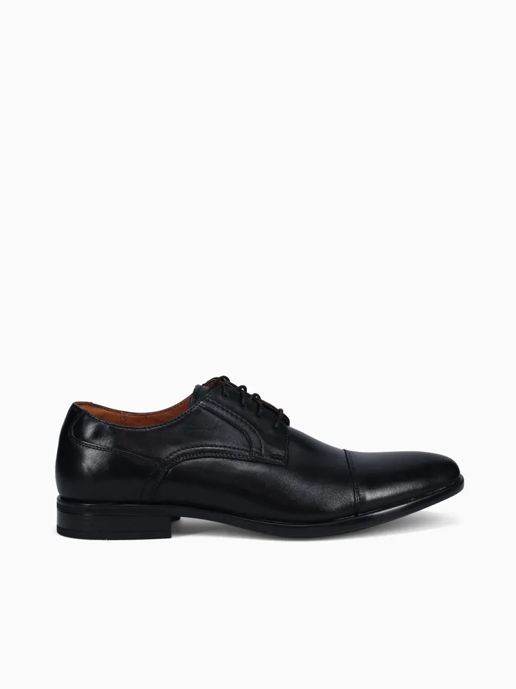 Zaffiro Cap Toe Oxford Black Leather