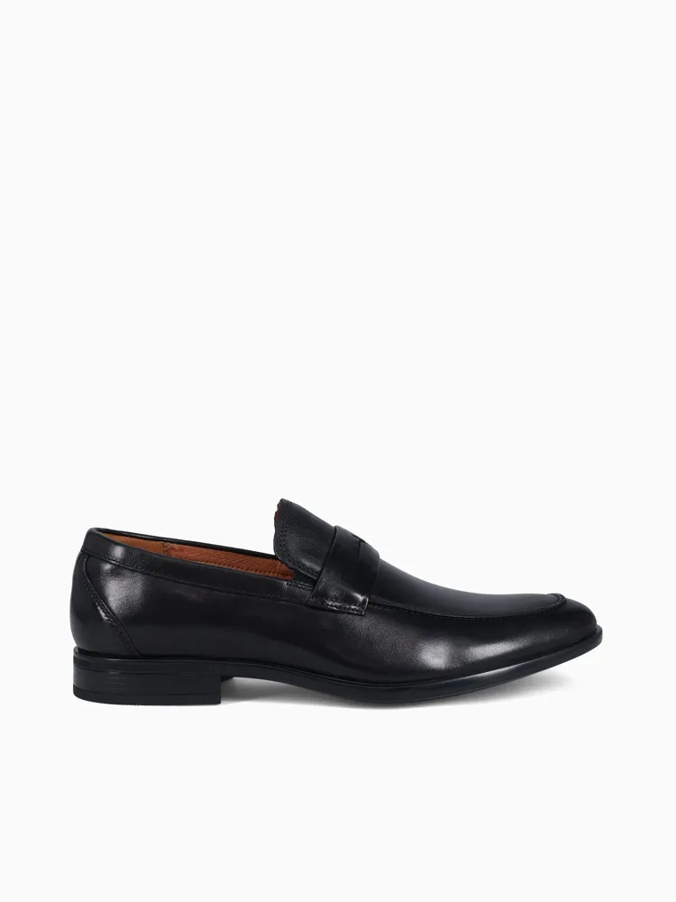 Zaffiro Moc Toe Penny Loafer Blk Leather