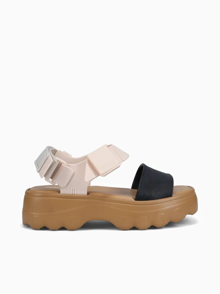 Kick Off Sandal Beige Black jelly