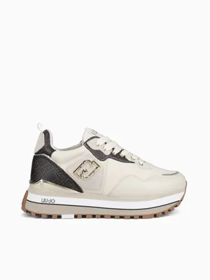 Max Wonder 01 Off White Brown leather