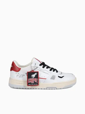 Off Court Og Wht Blk Red leather