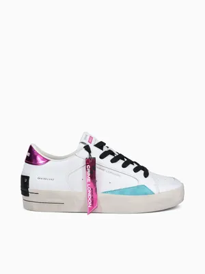 Sk8 Deluxe Wht Fuxia Turq leather