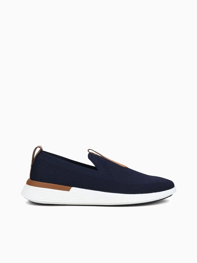 Swiftknit Loafer Navy White spandex