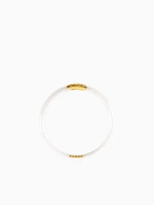 Clear Quartz Luxe All Weather Bangle (AWB) - Serenity Prayer