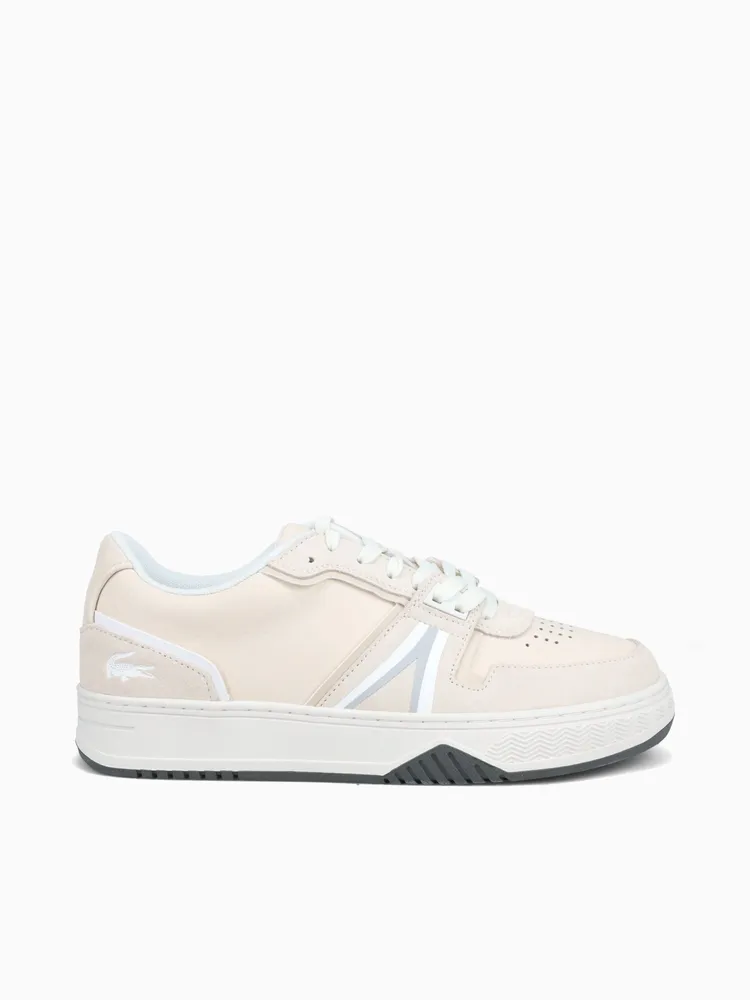 L001 124 3 Offwhite Grey leather Suede