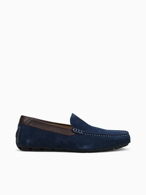 Motor Moc Toe Venetian Navy Brown Leathe