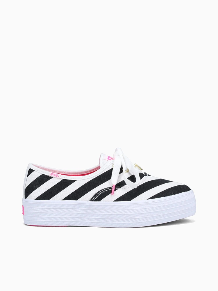 Barbie Point Striped Black White text ca