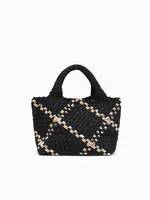 Mini Woven Tote Black