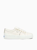 Jump Kick Duo Off Wht Champagne leather