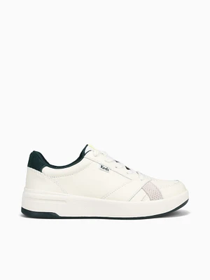 The Court Offwhite Green leather