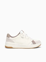 The Court Offwhite Taupe leather