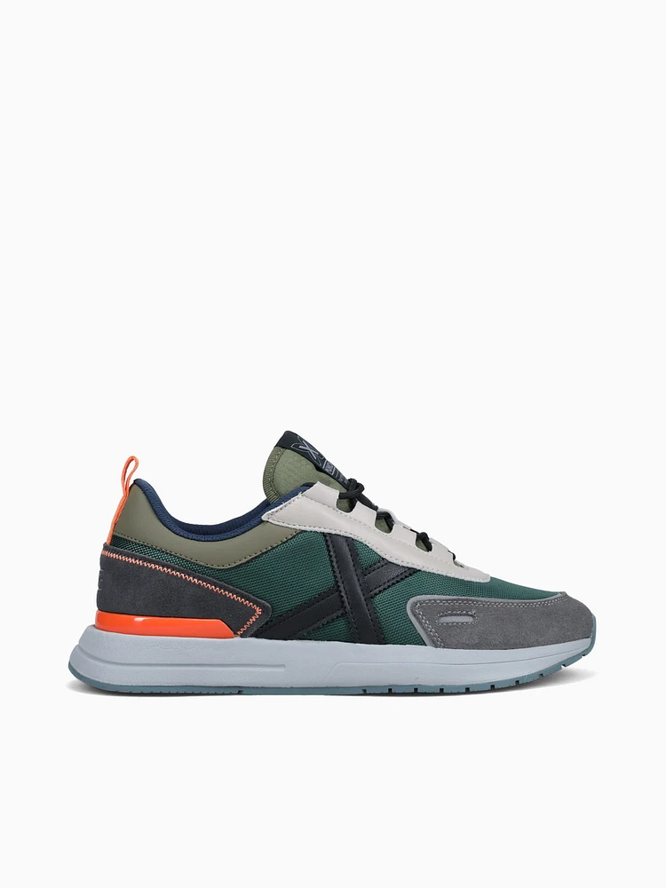 Speed 01 Green Mesh Suede