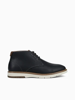 Vibe Plian Toe Chukka Blk Brw crazy hors