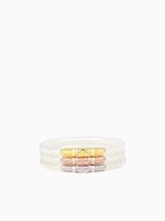 Three Queens All Weather Bangles (AWB) - White Pearls