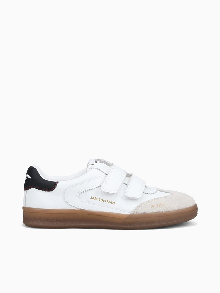 Talia White Black leather Suede