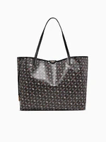 Harper Large Monogram Shopper Black