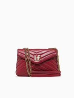 Lf Shoulder Bag Dark Red Leather