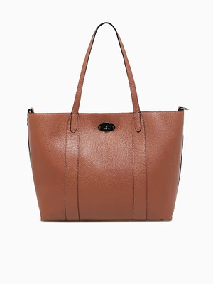 Elis Tote Cuoio Scuro Leather