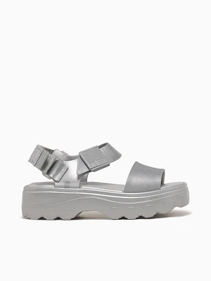 Kick Off Sandal Metal Silver Jelly