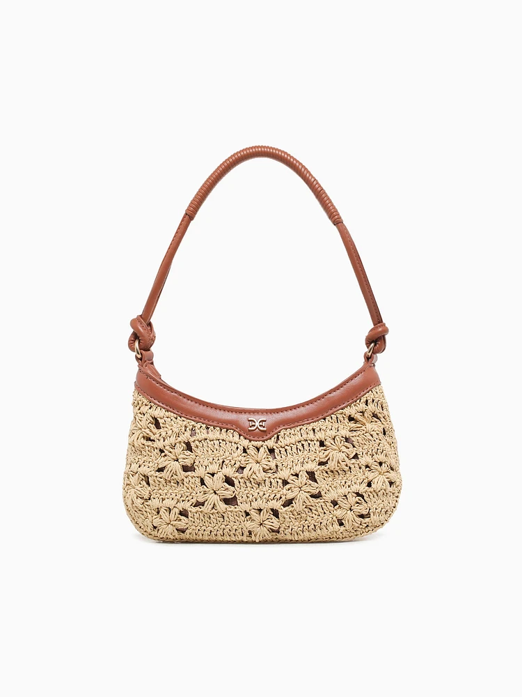 Layla Floral Shoulder Bag Natural