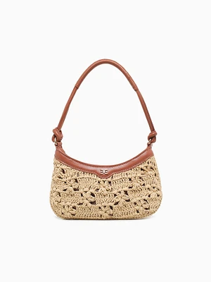 Layla Floral Shoulder Bag Natural