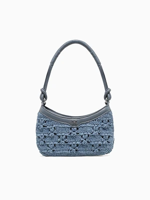 Layla Floral Shoulder Bag Denim Blue