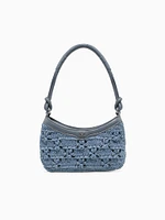 Layla Floral Shoulder Bag Denim Blue