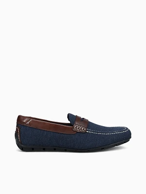 Motor knit Moc Toe Peny Navy Brown