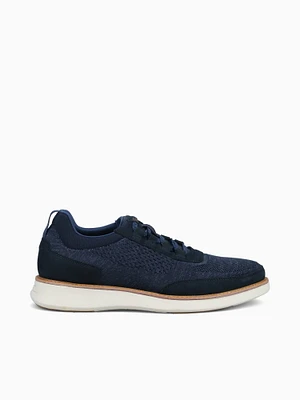 Launch Knit Elastic Lace Navy Nubuc