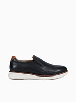 Launch Moc Toe Slip On Blk Cognac leathe