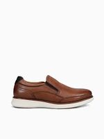 Launch Moc Toe Slip On Cognac Nvy leathe