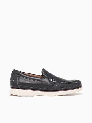 Tropic Moc Toe Venetian Navy Chest lea