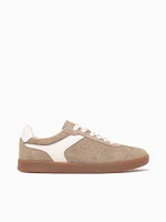 Pace Ttoe Sneaker Taupe Multi Suede