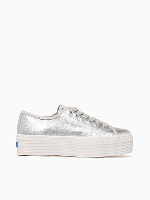Triple Up Washed Silver Metallic