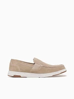 Luca Suede Moc Toe Stone