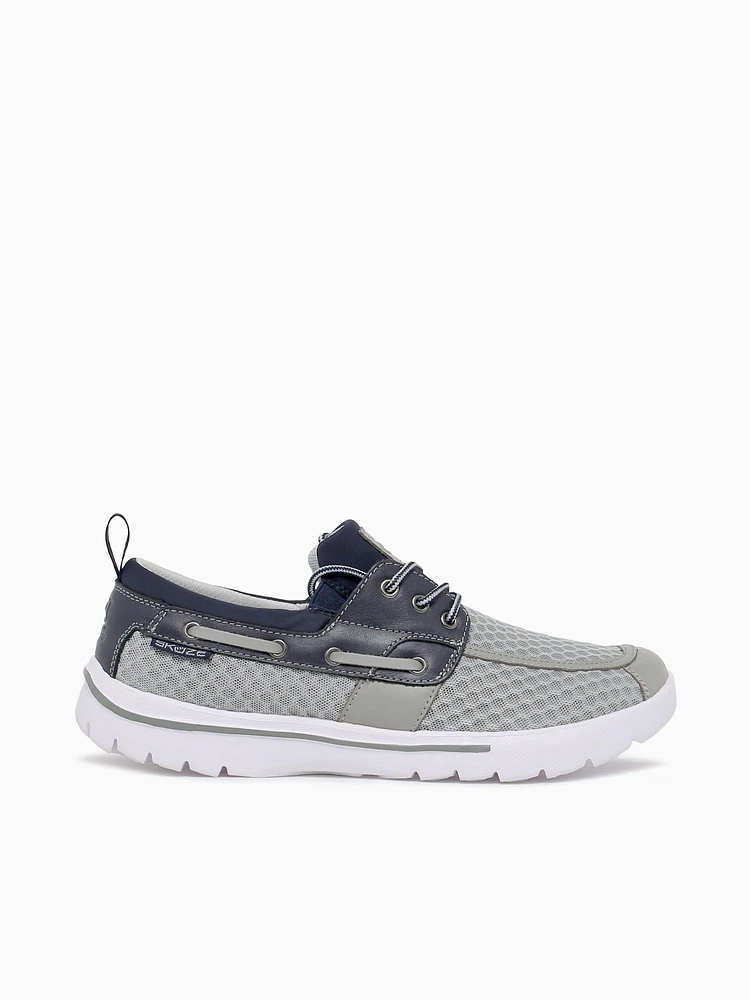 Del Marina Gey Navy mesh Leather