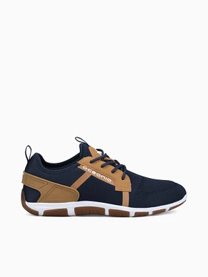 Bering Navy Tan knit